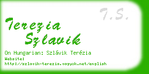 terezia szlavik business card